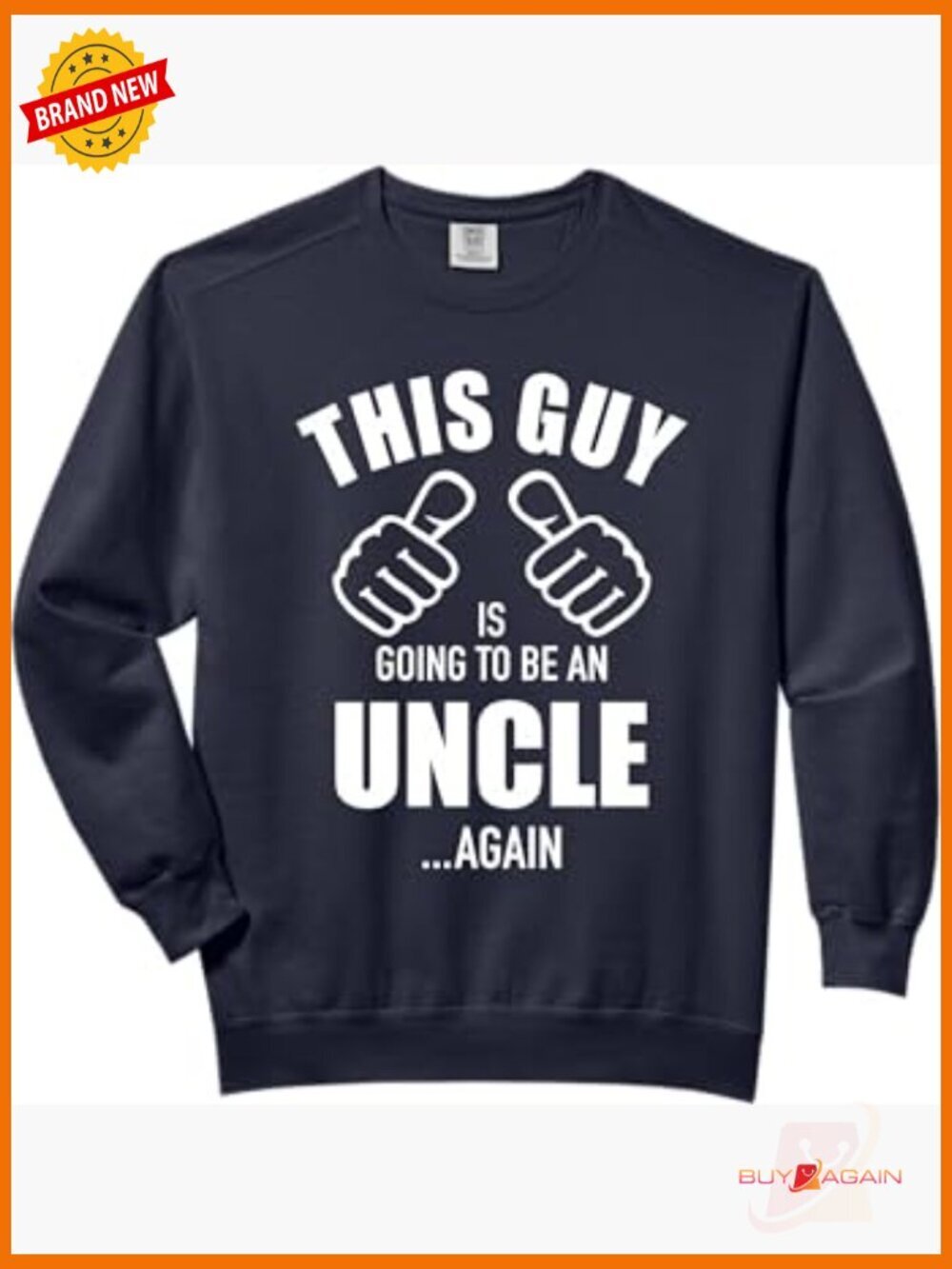 Gray Comfort Colors Adult Sweatshirt Crew Neck Cotton Blend Long Sleeve - Picture 1 of 2